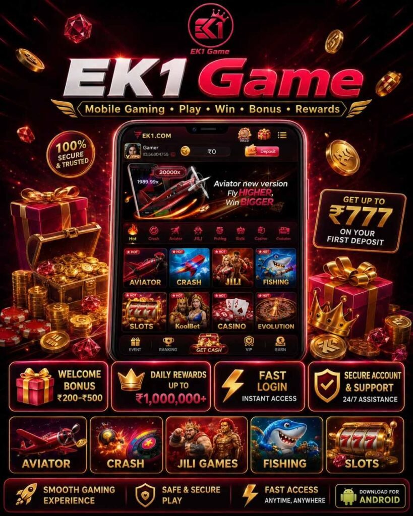 EK1 Game mobile gaming with Aviator Crash JILI Fishing bonus and rewards